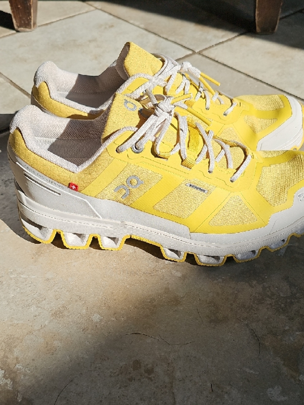 On Running Women's Cloudventure Waterproof Sneakers in Yellow - Picture 4 of 6
